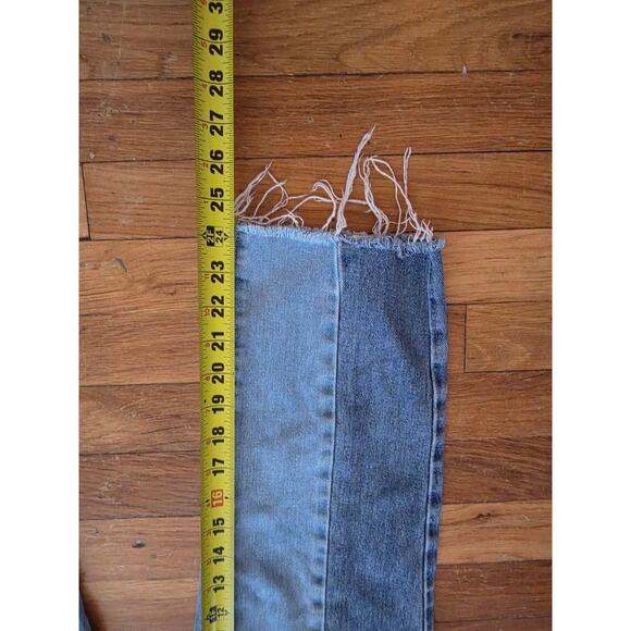 PacSun Two Tone Y2K High Rise Straight Leg PacSun Jeans Blue Size 27 A001734 - Picture 3 of 8